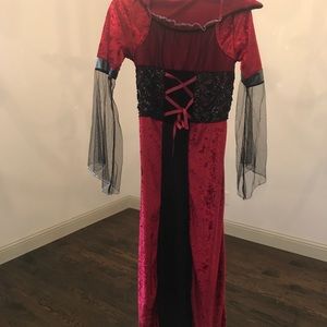 Halloween dress for girls, red, medium